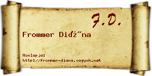 Frommer Diána névjegykártya